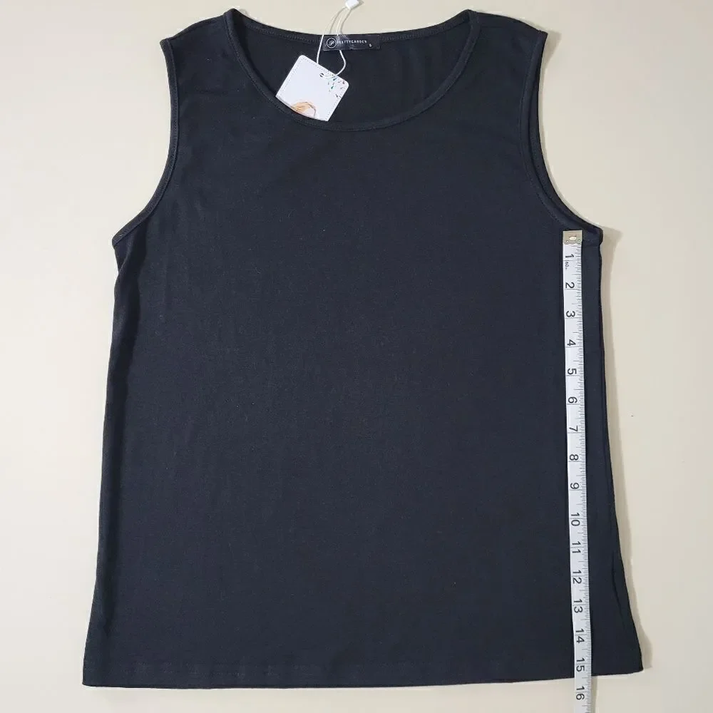 PrettyGarden Black Modern Shell Tank Top - Picture 7 of 12